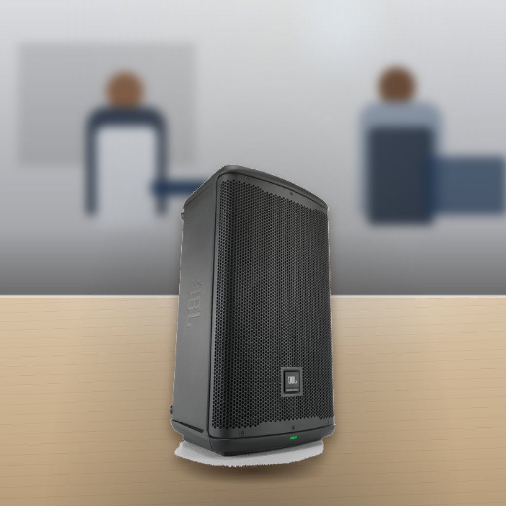 Bafle JBL EON 710 Activo 10" 1300 W en una oficina