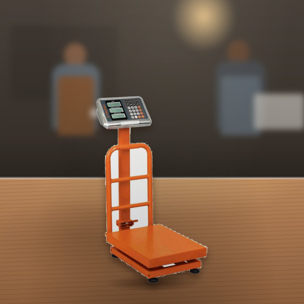 Báscula de Plataforma Truper BAS-80PLA de 80 kg para Mostrador en un taller
