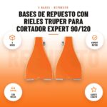 Bases de Repuesto con Rieles Truper para Cortador Expert 90/120: imagen promocional con 2 bases, expert 90/120, con rieles, ajuste exacto