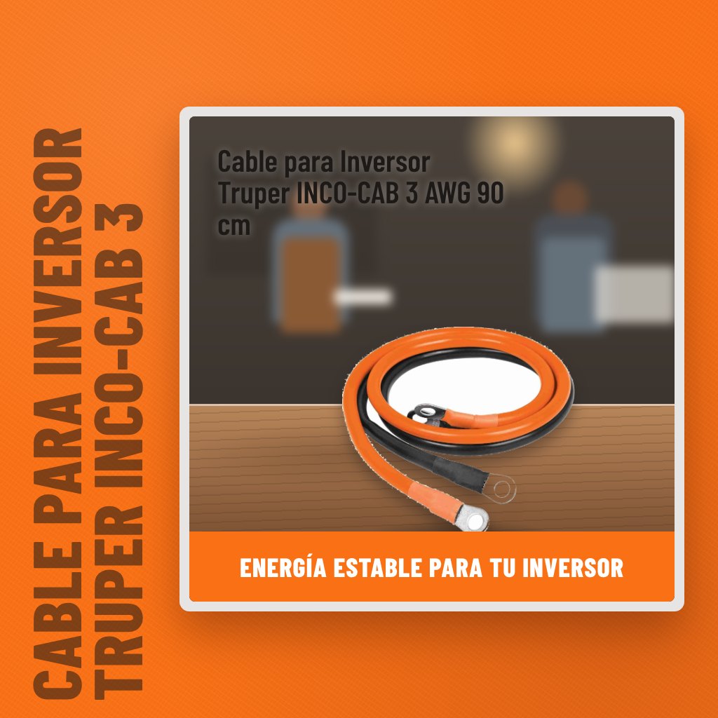 Cable para Inversor Truper INCO-CAB 3 AWG 90 cm en un taller con un profesional al fondo