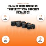 Caja de Herramientas Truper 23″ con Broches Metálicos: imagen promocional con 23 pulgadas, broches metálicos, charola interna, poli- propileno