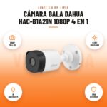 Cámara Bala Dahua HAC-B1A21N 1080p 4 en 1: imagen promocional con 1080p full hd, 4 en 1 hdcvi·ahd, ir hasta 20 m, ip66 exterior