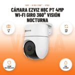 Cámara EZVIZ H8C PT 4MP Wi-Fi Giro 360° Visión Nocturna: imagen promocional con 4 mp 2k, giro 360°, visión nocturna 30 m, ip66 exterior