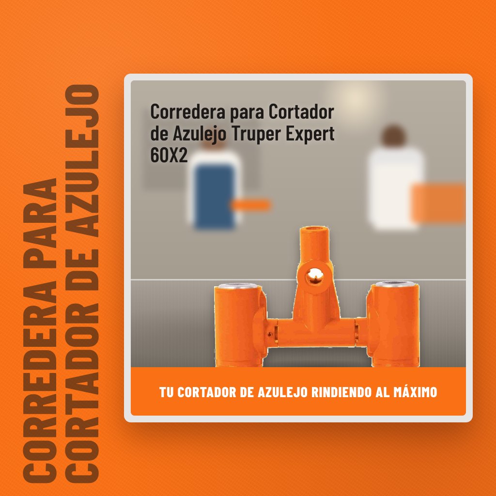 Corredera para Cortador de Azulejo Truper Expert 60X2 en una obra con un profesional al fondo