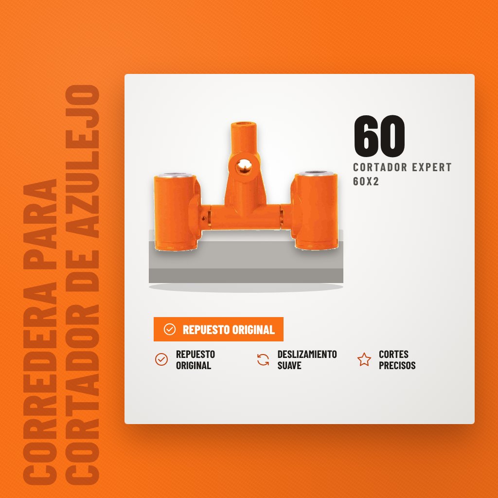Corredera para Cortador de Azulejo Truper Expert 60X2 sobre soporte con sus beneficios principales