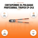 Cortapernos 24 Pulgadas Profesional Truper CP-24X: imagen promocional con 24 pulgadas, cromo molibdeno, cabeza ajustable, mangos tpr