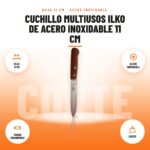 Cuchillo Multiusos Ilko de Acero Inoxidable 11 cm: imagen promocional con hoja 11 cm, acero inoxidable, mango ergonómico, ligero