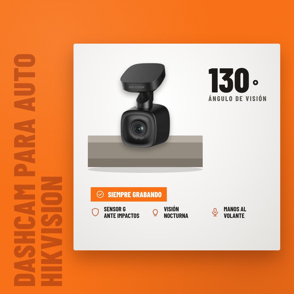 Dashcam para Auto Hikvision AE-DC5013-F6 sobre soporte con sus beneficios principales