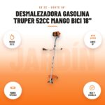 Desmalezadora Gasolina Truper 52cc Mango Bici 18": imagen promocional con motor 52 cc, corte 18", mango tipo bici, hilo y cuchilla