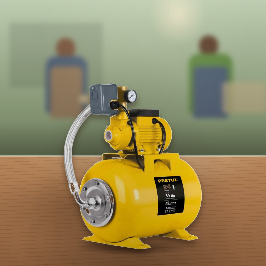 Equipo Hidroneumático Pretul 24L Bomba 1/2 HP en la finca