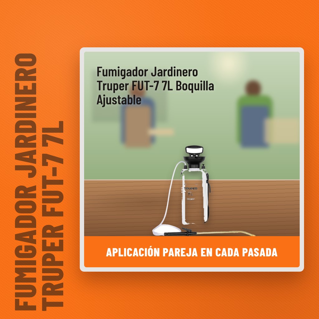 Fumigador Jardinero Truper FUT-7 7L Boquilla Ajustable en la finca con un profesional al fondo