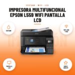 Impresora Multifuncional Epson L559 WiFi Pantalla LCD: imagen promocional con ecotank, wifi, usb y red, pantalla lcd, 4800 x 1200 dpi