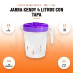 Jarra Kendy 4 Litros con Tapa: imagen promocional con 4 litros, con tapa, asa ergonómica, 23 cm de alto
