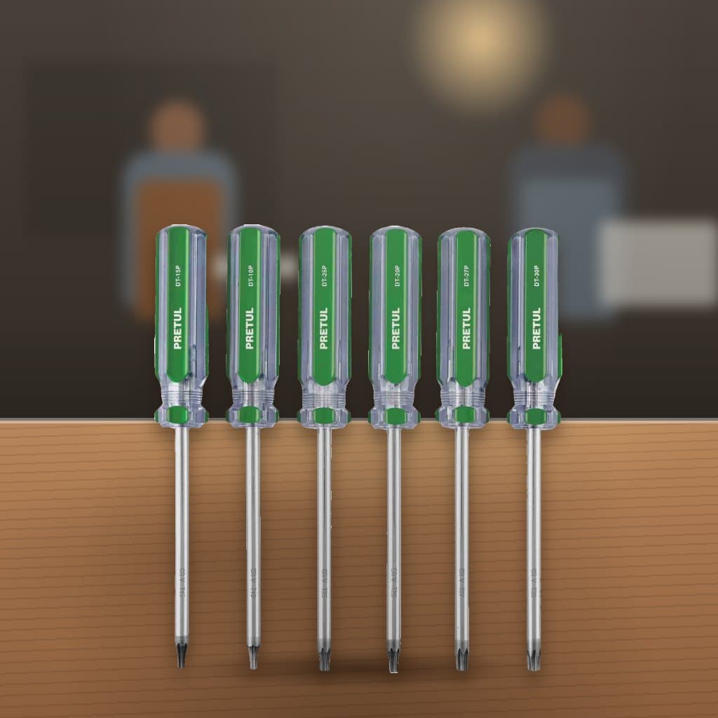 Juego de 6 Desarmadores Torx Pretul en un taller