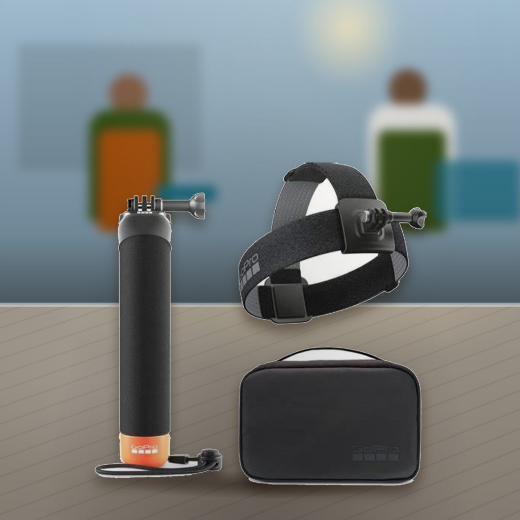 Kit de Accesorios GoPro Aventura 3.0 con Handler Flotante en un espacio al aire libre
