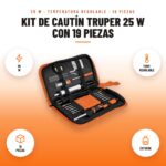 Kit de Cautín Truper 25 W con 19 Piezas: imagen promocional con 25 w, temp. regulable, 19 piezas, estuche