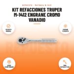 Kit Refacciones Truper M-1412 Engrane Cromo Vanadio: imagen promocional con repuesto original, engrane 72 dientes, acero cromo vanadio, para matraca m-1412