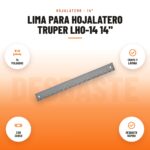 Lima para Hojalatero Truper LHO-14 14": imagen promocional con 14 pulgadas, chapa y lámina, con zanco, desbaste rápido
