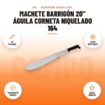 Machete Barrigón 20" Águila Corneta Niquelado 164: imagen promocional con 20 pulgadas, acero kryptonite, tratamiento térmico, águila corneta