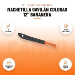 Machetilla Gavilán Colorao 12" Bananera: imagen promocional con 12 pulgadas, acero kryptonite, tratamiento térmico, gavilán colorao