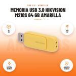 Memoria USB 3.0 Hikvision M210S 64 GB Amarilla: imagen promocional con 64 gb, usb 3.0, lectura 100 mb/s, garantía 12 meses