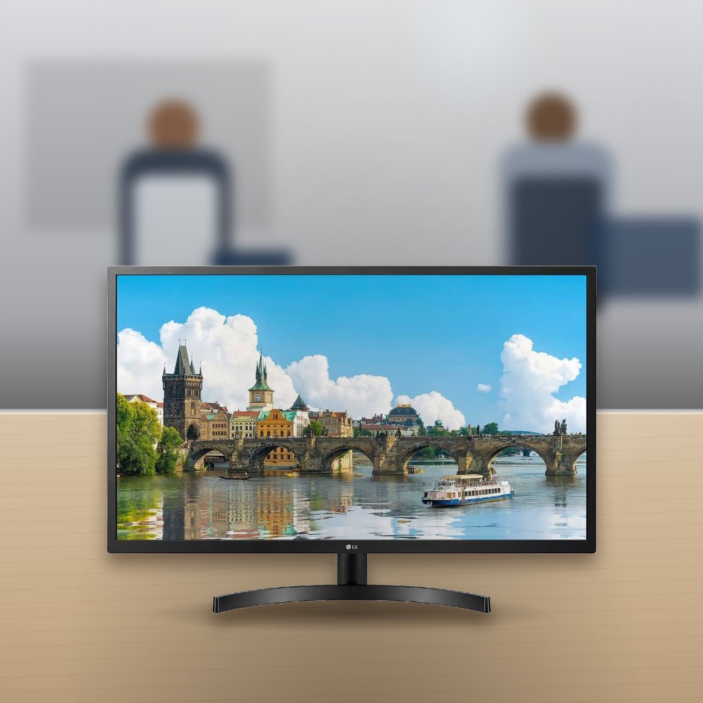 Monitor LG 32MN600P 31.5" IPS Full HD 75 Hz en una oficina