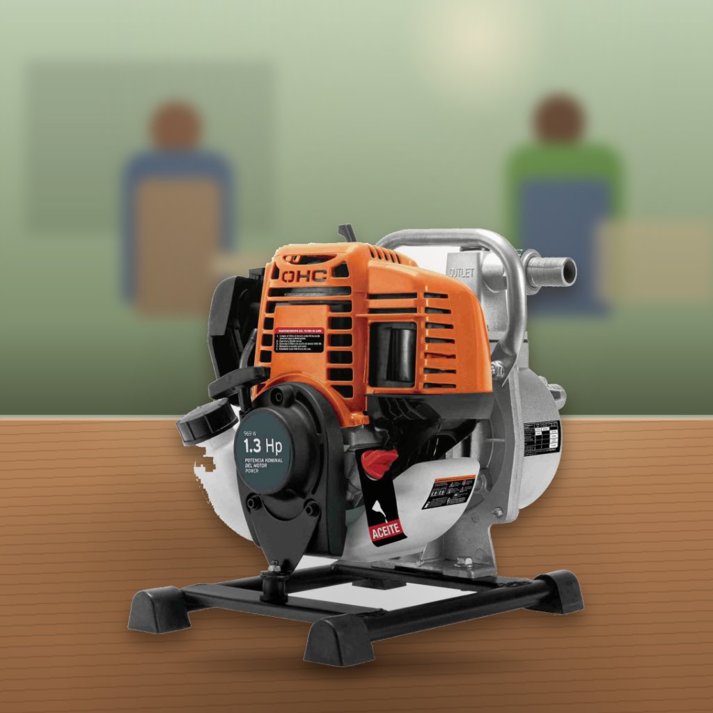 Motobomba a Gasolina Truper 1.3 HP Autocebante 1" en la finca