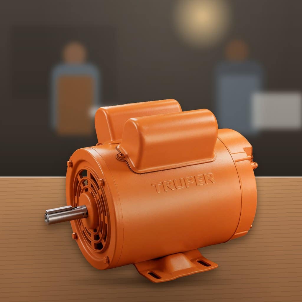 Motor Eléctrico Monofásico Truper 1 HP 1725 RPM en un taller
