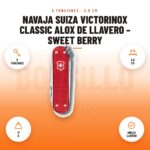 Navaja Suiza Victorinox Classic Alox de Llavero – Sweet Berry: imagen promocional con 5 funciones, 5,8 cm, 17 g, anilla llavero