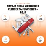 Navaja Suiza Victorinox Climber 14 Funciones – Roja: imagen promocional con 14 funciones, hojas afiladas, bolsillo, hecha en suiza