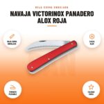 Navaja Victorinox Panadero Alox Roja: imagen promocional con hoja curva ondulada, cacha alox, formato plegable, calidad suiza