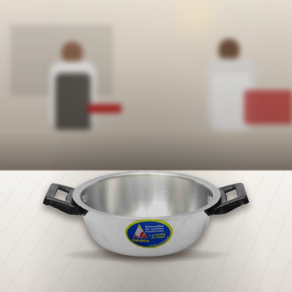 Paila de Aluminio Onava N24 de 24 cm 5 L en una cocina