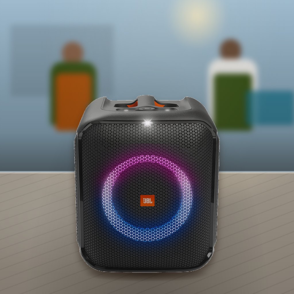 Parlante JBL Original PartyBox Encore Essential con Luces en un espacio al aire libre