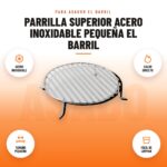 Parrilla Superior Acero Inoxidable Pequeña El Barril: imagen promocional con acero inoxidable, calor directo, tamaño pequeño, fácil de limpiar