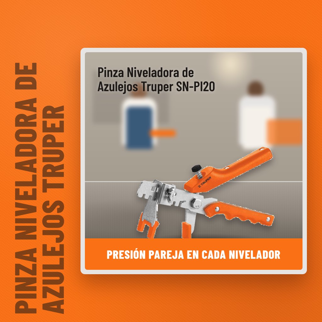 Pinza Niveladora de Azulejos Truper SN-PI20 en una obra con un profesional al fondo