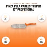 Pinza Pela Cables Truper 10" Profesional: imagen promocional con 10 pulg, pela 0,5-16 mm², corta y crimpa, mango aislado