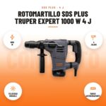 Rotomartillo SDS Plus Truper Expert 1000 W 4 J: imagen promocional con 1000 w, 4 julios, velocidad variable, mango antiderrapante