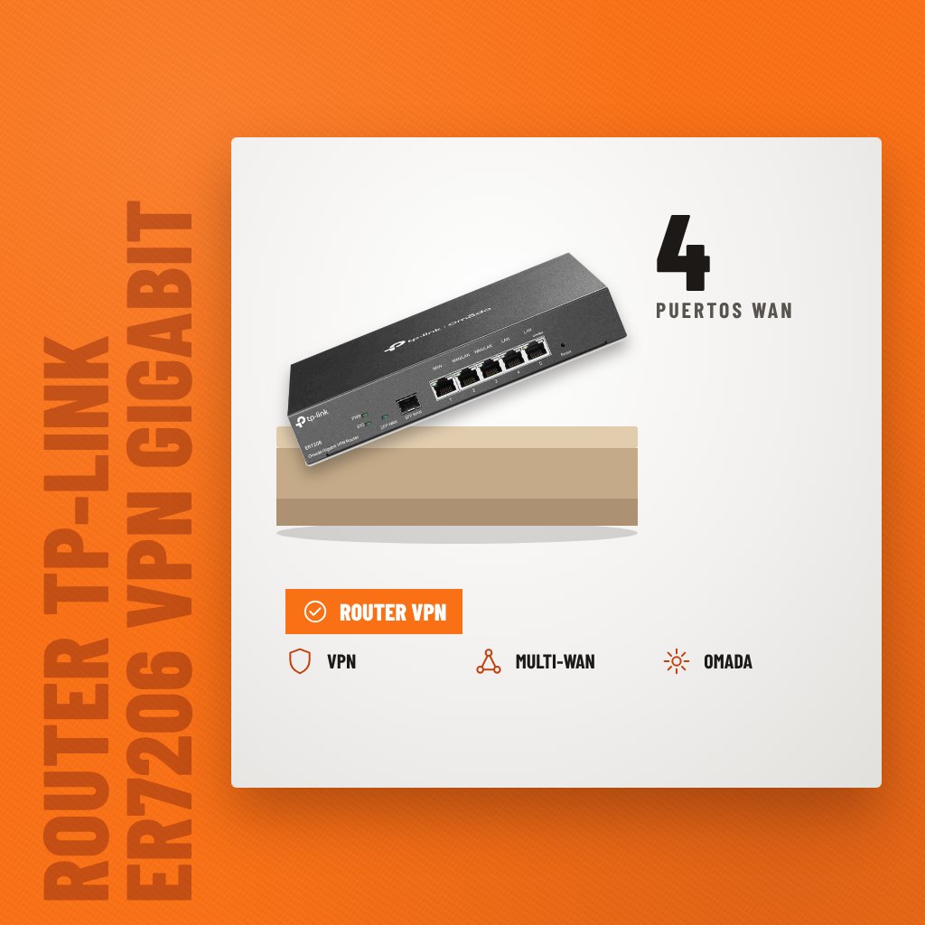 Router TP-Link ER7206 VPN Gigabit Multi-WAN Omada SDN sobre soporte con sus beneficios principales