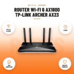 Router Wi-Fi 6 AX1800 TP-Link Archer AX23: imagen promocional con wi-fi 6 1,8 gbps, ofdma, más cobertura, control parental