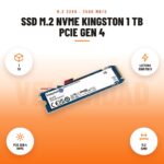 SSD M.2 NVMe Kingston 1 TB PCIe Gen 4: imagen promocional con 1 tb, lectura 3500 mb/s, pcie gen 4 nvme, m.2 2280