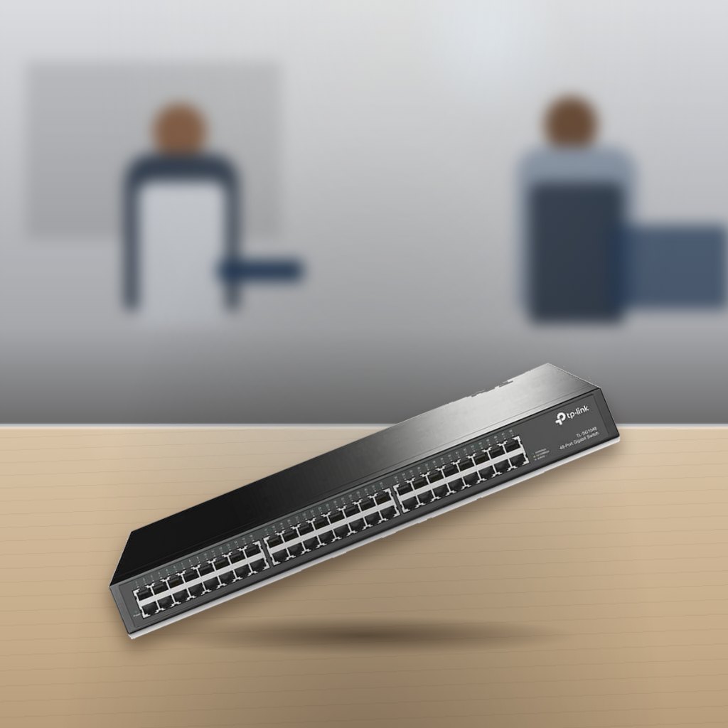 Switch 48 Puertos Gigabit TP-Link TL-SG1048 No Administrable en una oficina