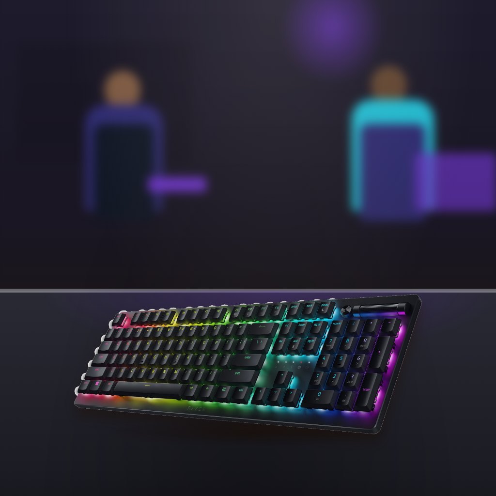 Teclado Gamer Inalámbrico Razer DeathStalker V2 Pro RGB en un set gamer