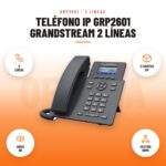 Teléfono IP GRP2601 Grandstream 2 Líneas: imagen promocional con 2 líneas, 2 cuentas sip, audio hd, gestión gdms