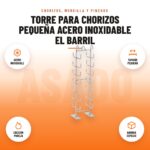 Torre para Chorizos Pequeña Acero Inoxidable El Barril: imagen promocional con acero inoxidable, tamaño pequeño, cocción pareja, ahorra espacio
