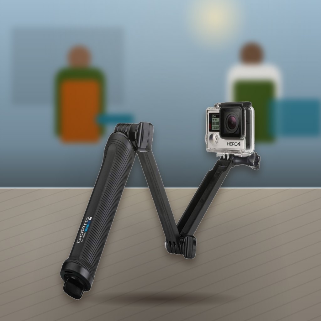 Trípode GoPro 3-Way Grip 2.0 Negro 3 en 1 Brazo Extensible en un espacio al aire libre