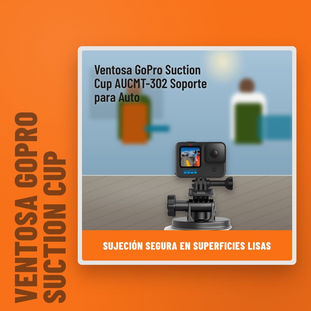 Ventosa GoPro Suction Cup AUCMT-302 Soporte para Auto en un espacio al aire libre con un profesional al fondo